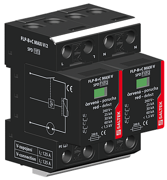 Комбінований грозовий розрядник УЗІП SALTEK FLP-B+C MAXI VS/2  