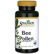 Бджолина пилка, Bee Pollen, Swanson, 400 мг, 100 капсул