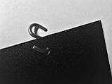 Підвісний крейдяний цінник 5х5 см s-подібним гачком. Грифельна чорна табличка для крейди та крейдяного маркера, фото 2