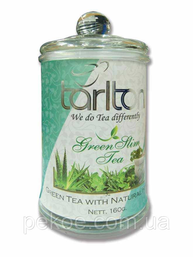 Чай зеленый Тарлтон Слим 160 г стеклянная банка Tarlton Green Slim Tea special glass jars - фото 3 - id-p904221975