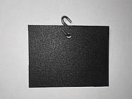 Цінник підвісний 7х7 см s-подібним крючком крейдовий. Грифельна табличка чорна для крейди та крейдяного маркера