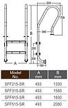 Драбина для басейну Emaux Mixta SFF315–SR (3 сходинки), фото 2