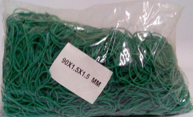 Грошова гумка No90 ( зелена)*1,5 мм 1 кг "Plast" (1 пачка), фото 1