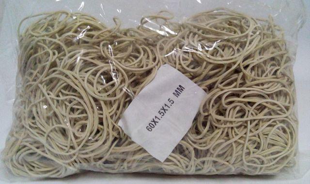 Гумка No60 (біла)*1,5мм 1 кг "Plast" (1 пачка), фото 1