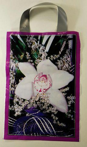 Пакет з петлевий ручкою (22*30)"Біла орхідея" (50 шт)