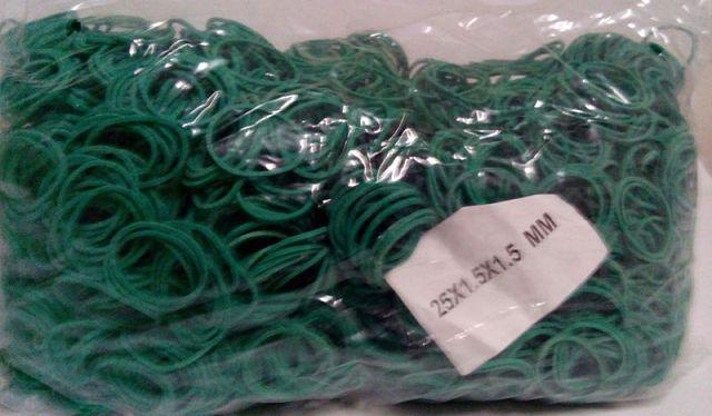 Гумка грошова No25 ( зелена)*1,5 мм 1 кг "Plast" (1 пачка), фото 1