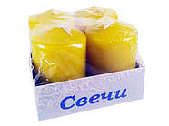 Кольорова свічка (40/60) ЖОЛТАЯ (4 шт.)