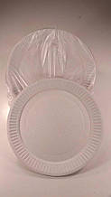 Одноразовые тарелки бумажные диаметр 210мм (100 шт)