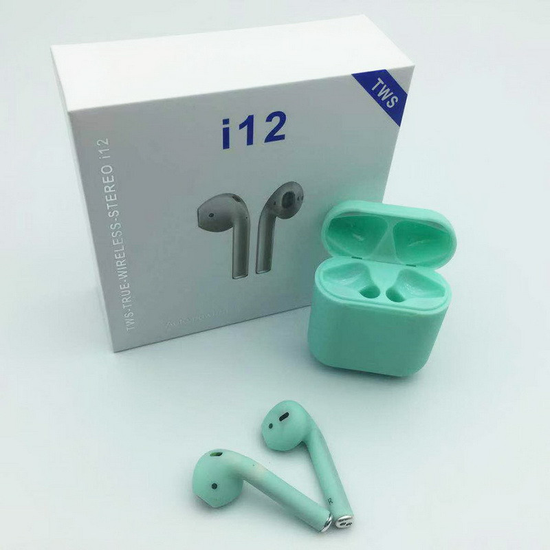 Bluetooth наушники Mavens I12 TWS Stereo зеленые, Bluetooth 5.0