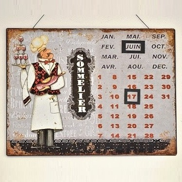 Вічний календар "Sommelier", металевий, 25х33 см, OR-1026