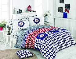 Постільна білизна Beverly Hills Polo Club ранфорс 010 Dark Blue полуторний