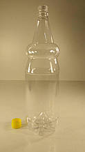 Пластикова пляшка ПЕТ 2,0 літра прозора з кришкою (72 шт)