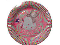 Бумажная тарелка с рисунком 19см"Мишка" 10шт (1 пач)