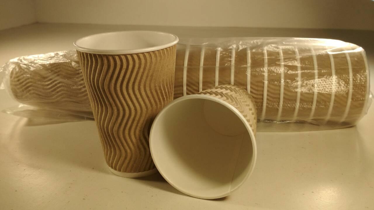 Склянка гофрована 340 мл КРАФТ (20 шт.), фото 1