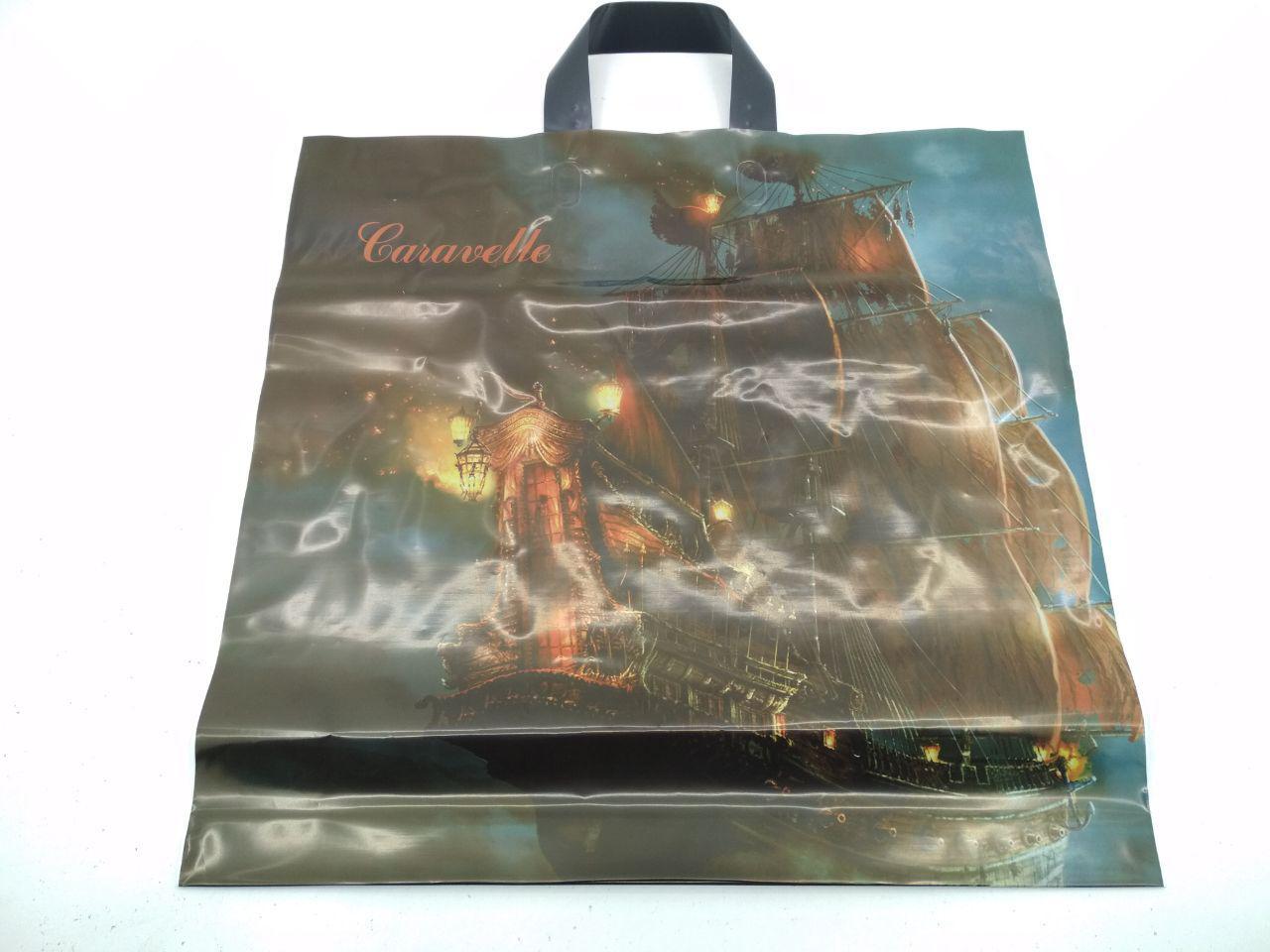 Пакет із петлевою ручкою (42*43+3/100 мк) "Вітрильник" KVS (50 шт.), фото 1