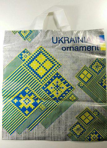 Пакет із петльовою ручкою спр п "Український орнамент" (40х40+3) 95 мк ДПА (50 шт.)