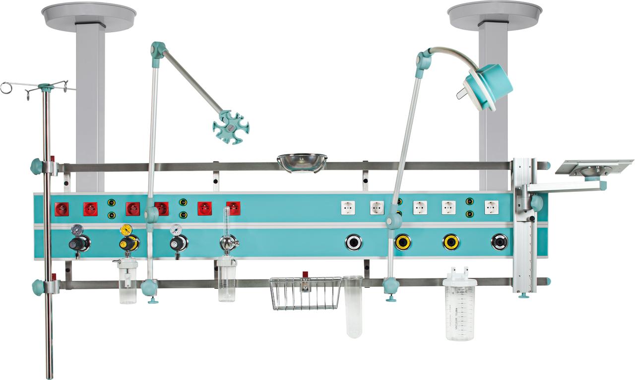 Горизонтальний реанімаційний модуль — рейка з нержавіючої сталі, підвісного типу