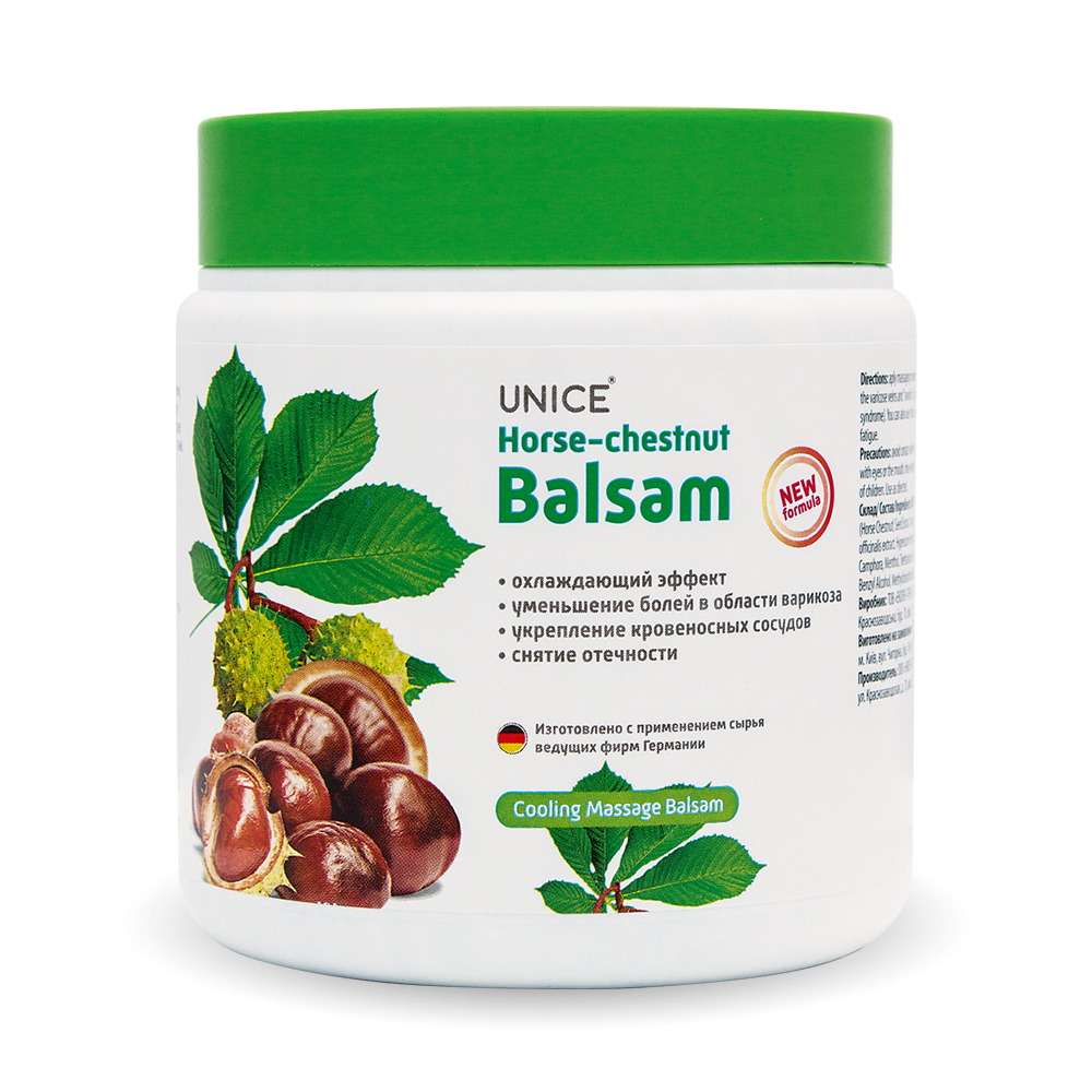 Масажний гель бальзам з кінським каштаном Unice Horse-chestnut balsam 500 мл (2314003)