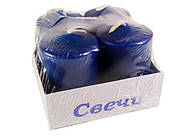 Свічка Кольорова (40/60) СИНЯЯ (4 шт.)