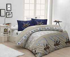 Постільна білизна Beverly Hills Polo Club ранфорс BHPC 007 Beige євро