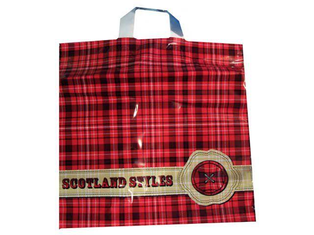 Пакет із петльовою ручкою спр п " Шотландія"(40х40+3) 95мк ДПА (50 шт), фото 1