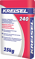 Клейова суміш для армування, гідрозахисту та приклеювання мінераловатних плит Kreisel-240 (25кг)