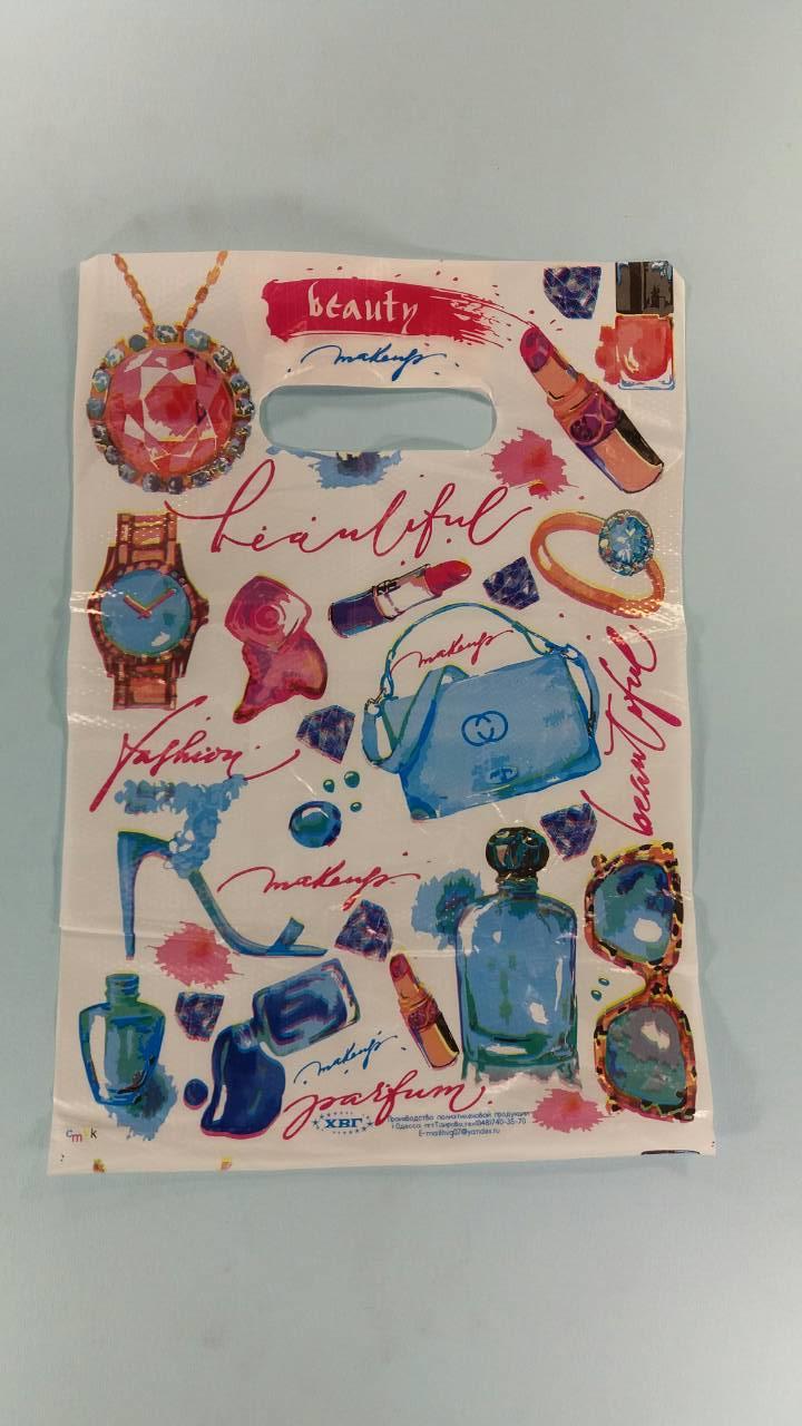 Пакети з вирубною ручкою (20*30) "Косметікс" ХВГ (100 шт.), фото 1