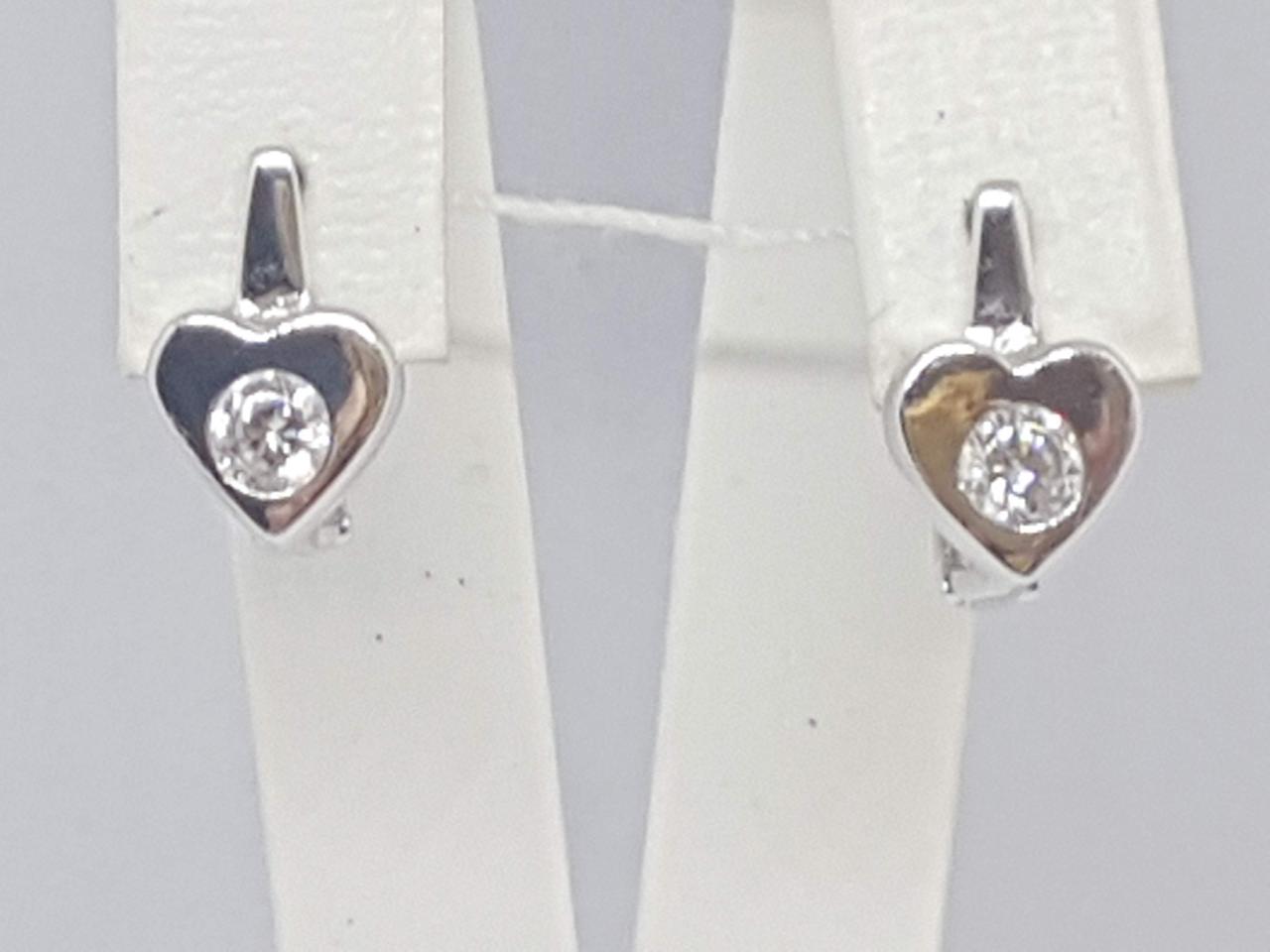 Золоті сережки з фіанітами. 105331Б