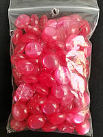 Куглые пластмассовые пуговицы на полуножке №20/13мм (100 шт, цвет розовый)