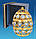 Позолочена фігурка "Яйцо бол" у подарунковій коробці з кристалами Сваровскі, фото 2