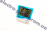 Термометр-гигрометр-часы HTC-1(синяя рамка)