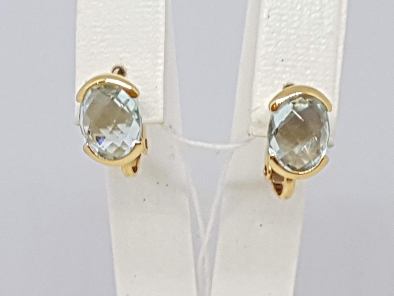 Золоті сережки з кварцом. 102536