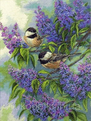 Набір для вишивання Dimensions 35258 Chickadees and Lilacs