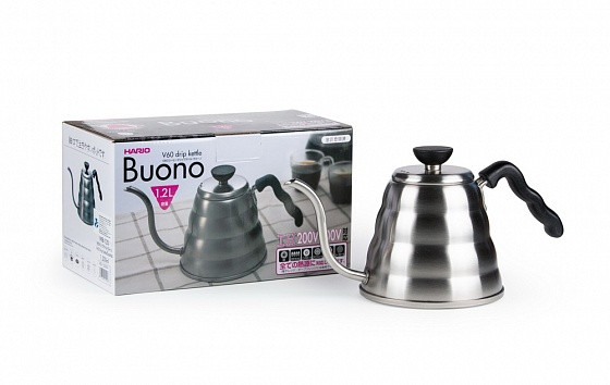 HARIO V60 BUONO Чайник с нержавеющей стали на 1,2л. харио