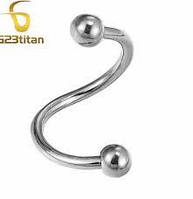 Сережки спіральні для пірсингу вух 2 шт.