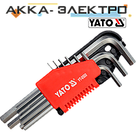 Набор шестигранных ключей Yato 9 предметов 1.5-10 мм (YT-0500) КОРОТКИЙ