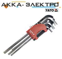 Набор шестигранных длинных ключей Yato 9 предметов 1.5-10 мм (YT-0501) ДЛИННЫЙ