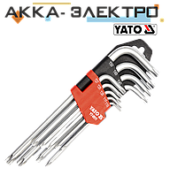Набор ключей Torx Yato 9 предметов T10-T50 (YT-0511) КОРОТКИЙ