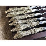 Подарунковий набір шампурів  "Успішне полювання" та 6 мисливських чарок у кейсі з бука, фото 5