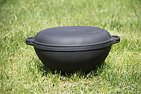 Казан чавунний WOK з кришкою-сковородкою 8 л, d 340 мм