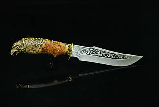 Ніж ручної роботи "Орел", авторські ножі українських майстрів з сталі 50Х14МФ, фото 2