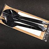 Набір одноразових приборів в індивідуальній упаковці, виделка і ніж, фото 3
