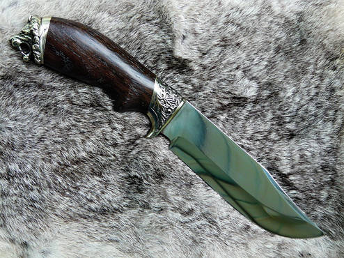 Ніж ручної роботи "Лев", сталь 50Х14МФ, фото 2