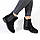 Черевики челсі жіночі замшеві Woman's heel чорні на низькому ходу, фото 4