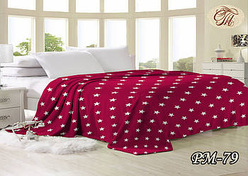 Плед з флісу Зірки на червоному (220х240)