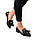 Туфлі-балетки жіночі Woman's heel чорні з загостреним носком зі стильним декором, фото 4
