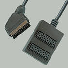 Перехідник шт.Скарт-2хгн.Скарт, корпус пластиковий