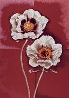 Набор для вышивки Lanarte L34853 Белые цветы на красном фоне (White flowers on contrast wit red)