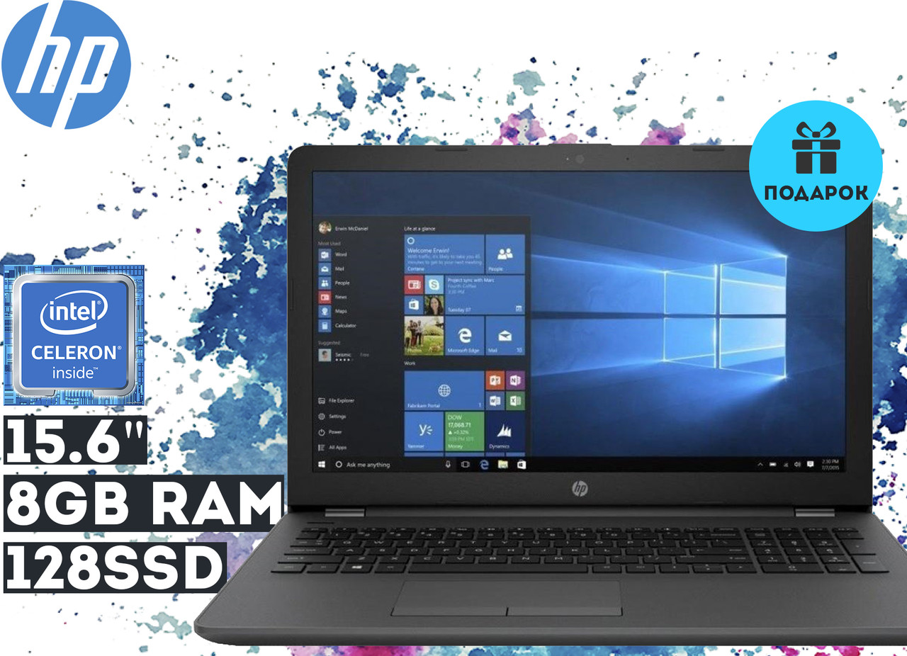 Ноутбук HP 250 G6 15.6" HD LED (Celeron N3350, 8GB RAM, 128 SSD, Windows 10) — Суперціна!