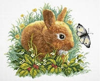 "Кролик и бабочка" RTO. Набор для вышивки (M323)